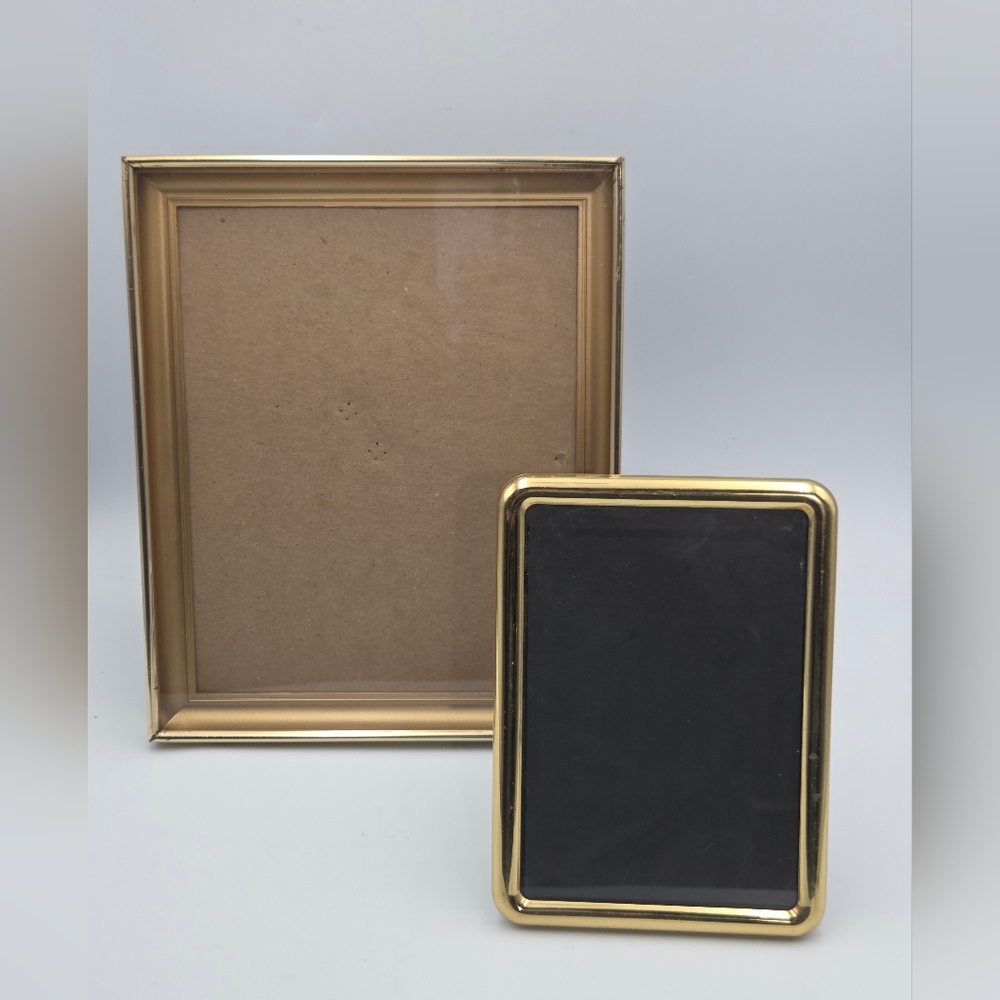 Vintage Ornate Gold Metal Photo Picture Frames 8x10, 5x7 Free Standing